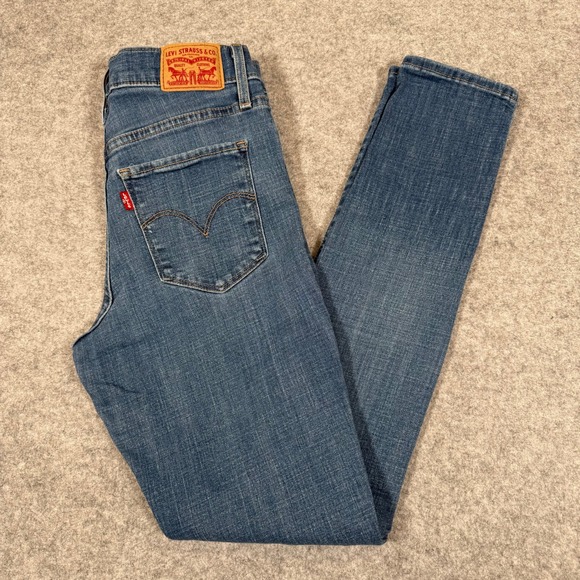 Levi's Denim - Levis 311 Shaping Skinny Jeans Womens 26 Blue Distressed Denim 19626-0387 L30